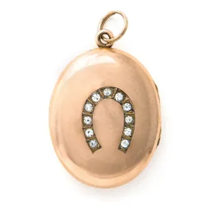 Oval Horseshoe Antique Locket