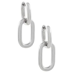 Oval Link Drop Huggie Earring