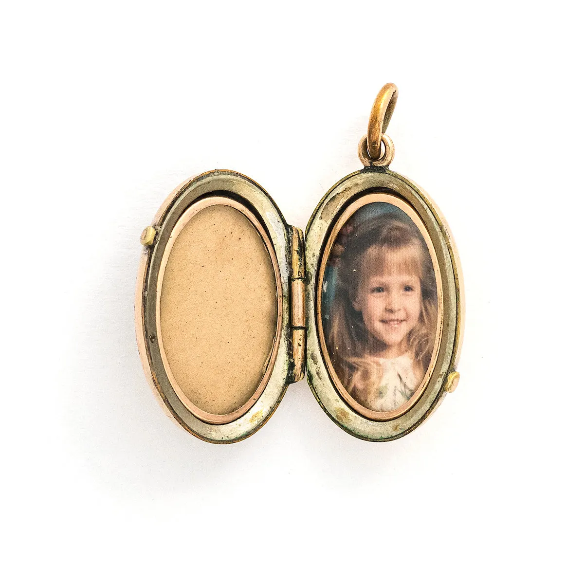 Oval Shades of Blue Enamel Antique Locket