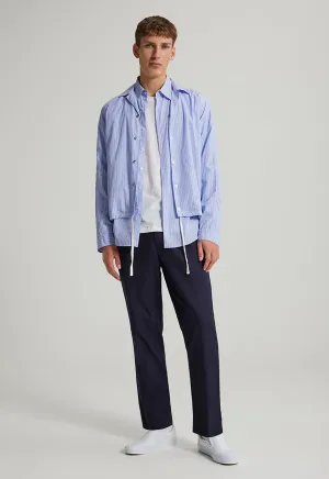 Parlan Cotton Jacket - Sky Stripe