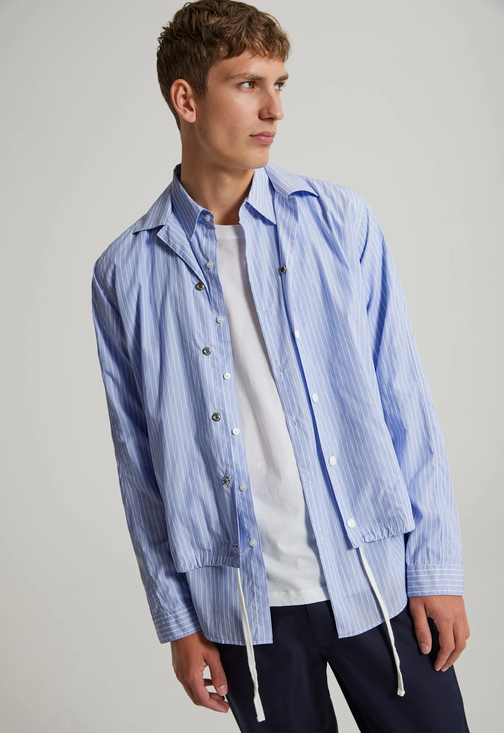 Parlan Cotton Jacket - Sky Stripe