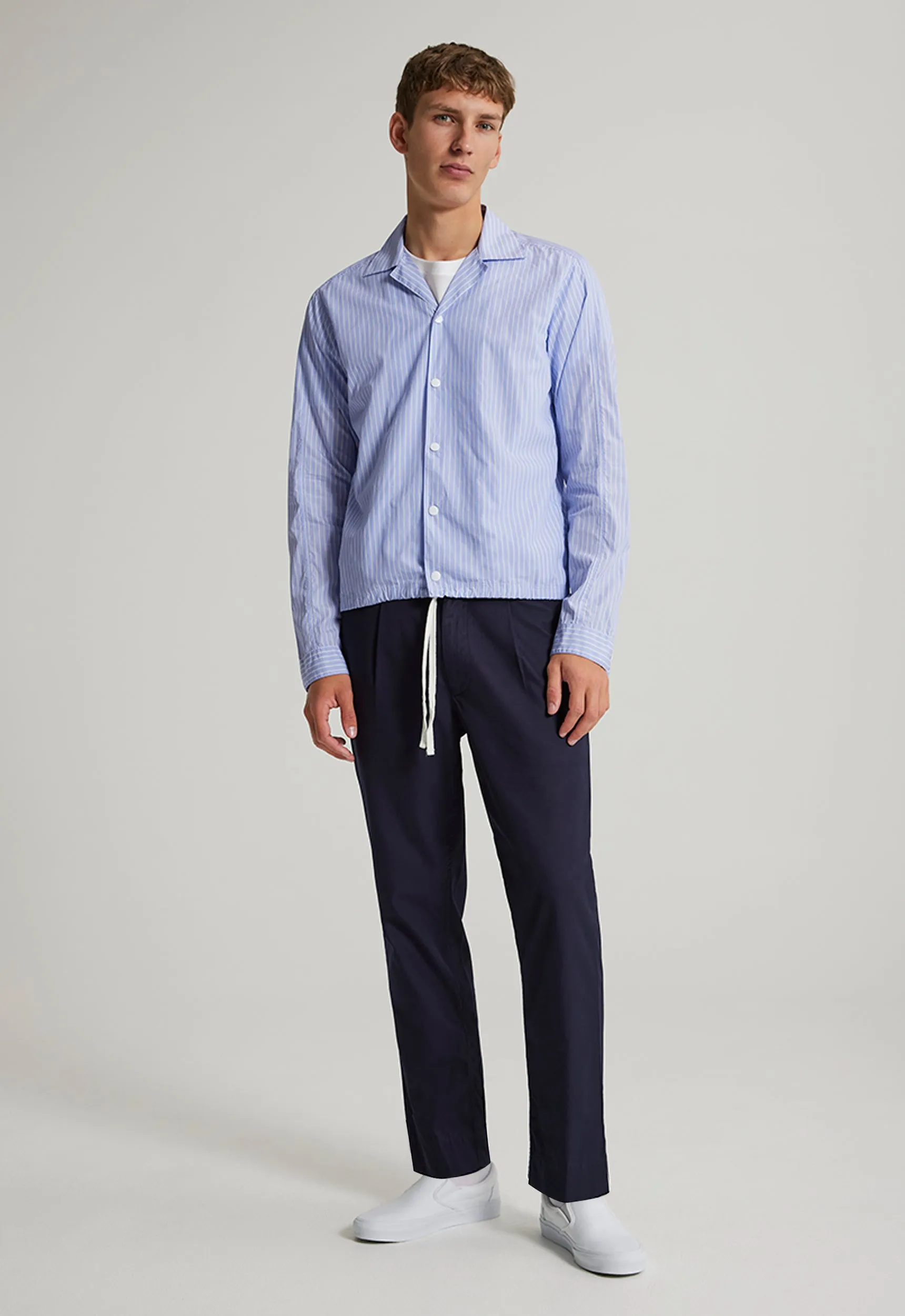 Parlan Cotton Jacket - Sky Stripe