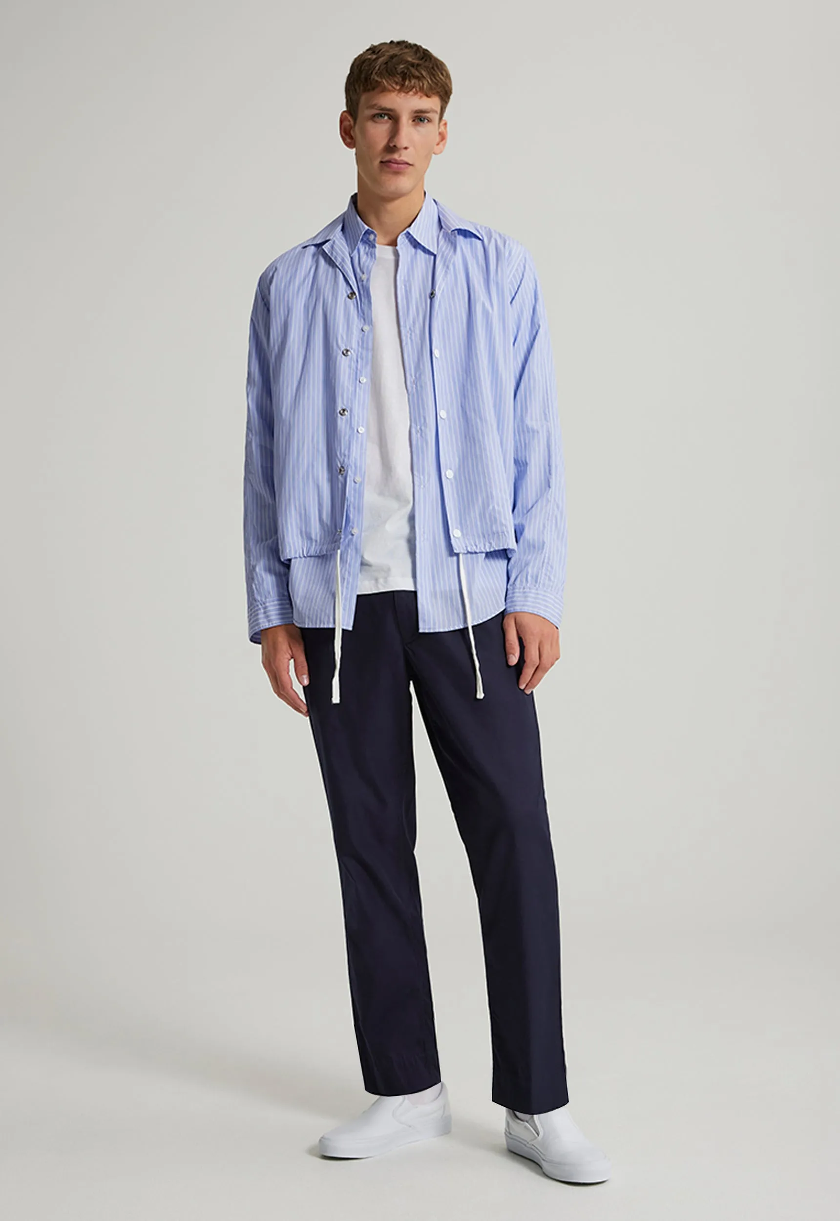 Parlan Cotton Jacket - Sky Stripe