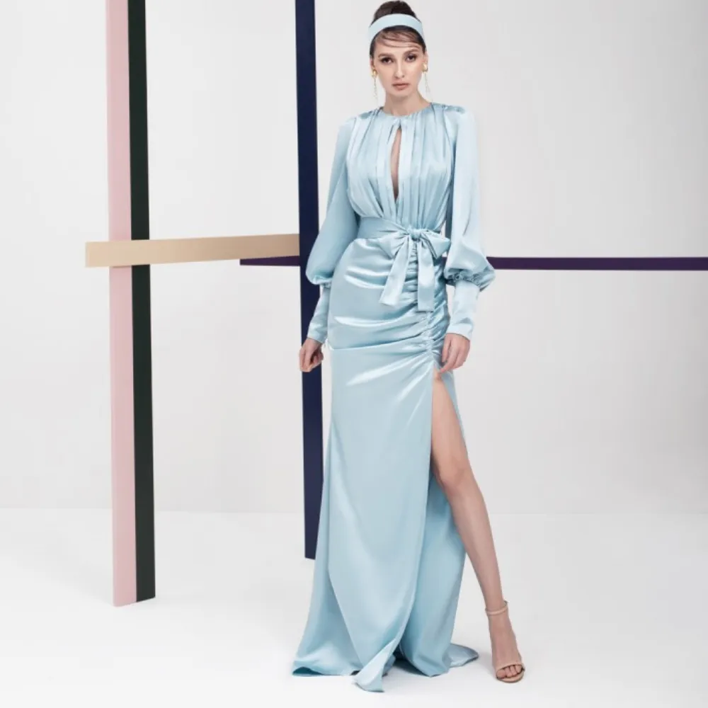 Pastel Blue Long Dress