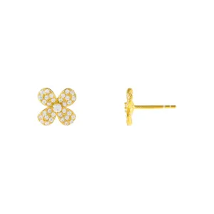 Pavé Flower Stud Earring