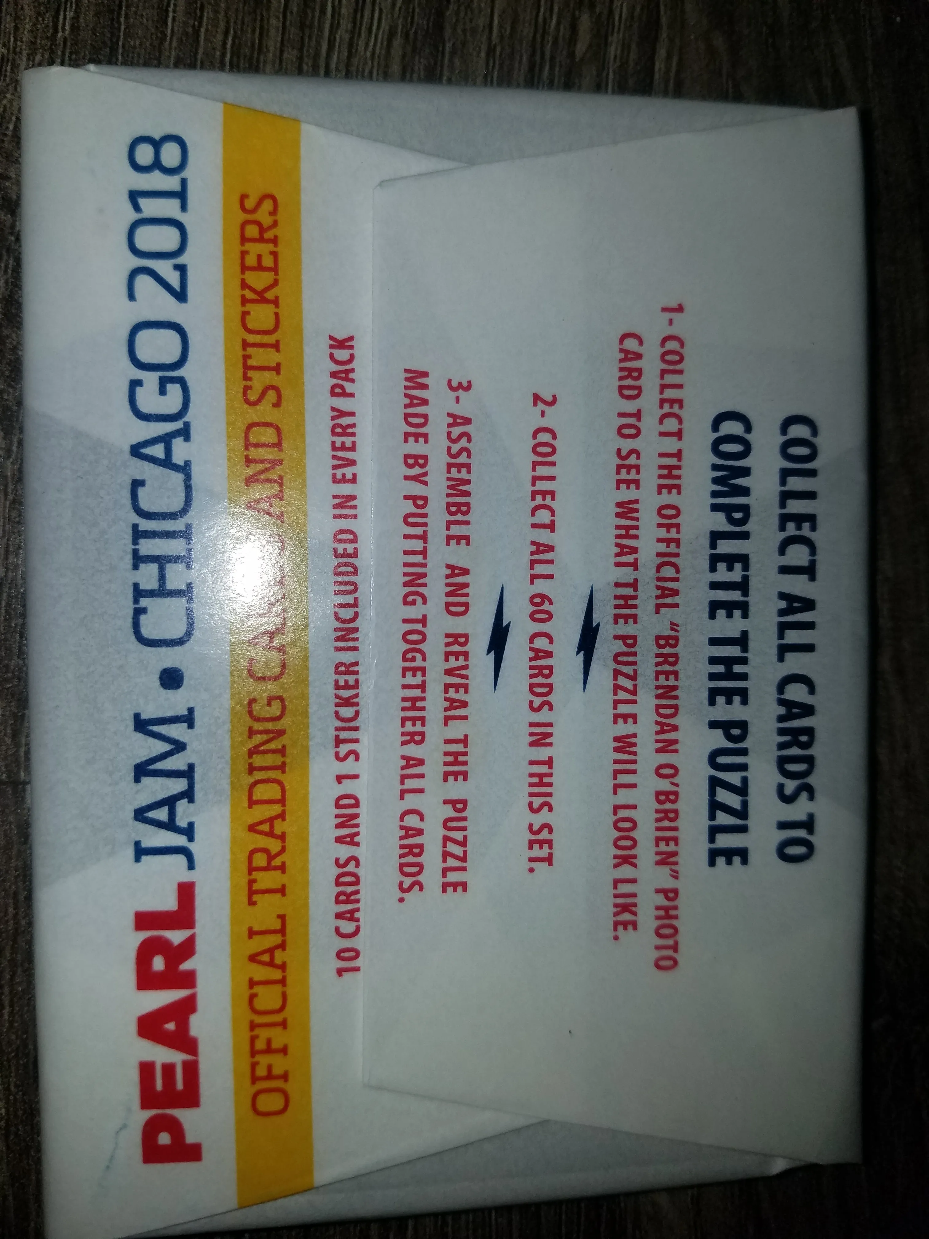 Pearl Jam Wrigley Field August 2018 Baseball Trading Cards UNOPENED PACK