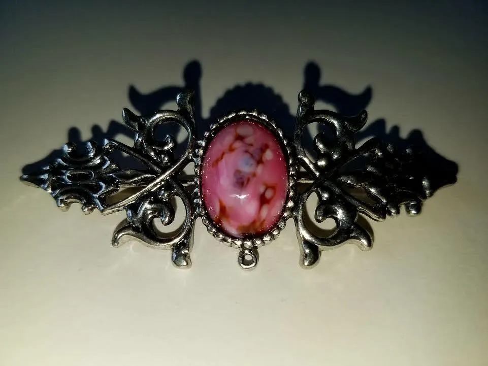 Pink Marble Brooch
