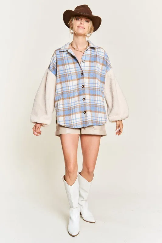 Plaid Fuzzy Jacket