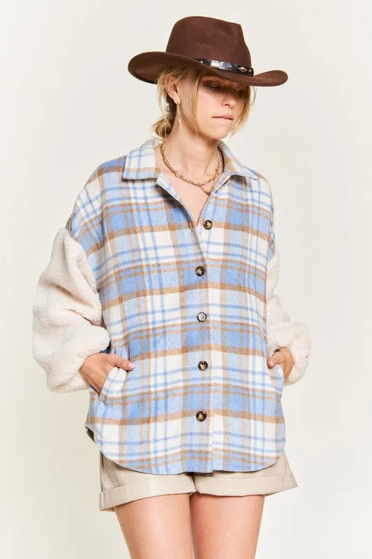 Plaid Fuzzy Jacket