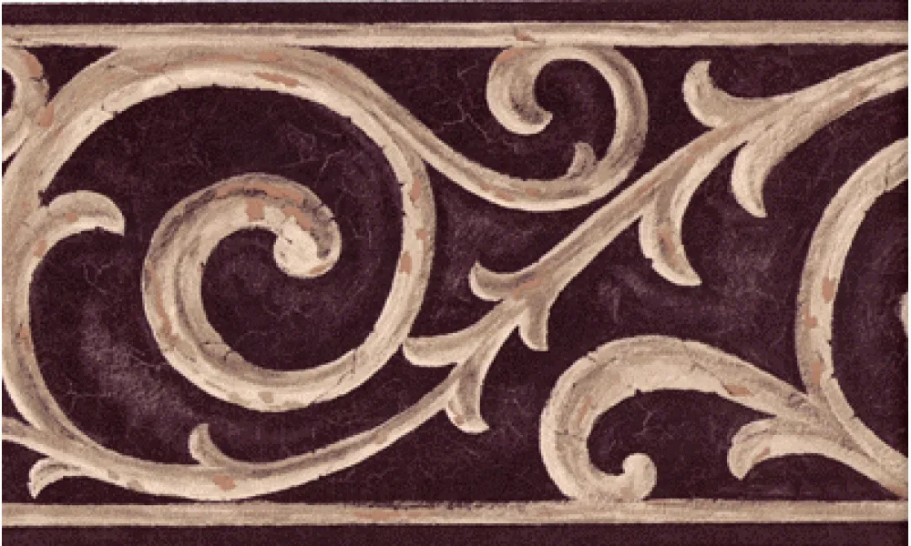 Plum Swirl Molding EU4748B Wallpaper Border
