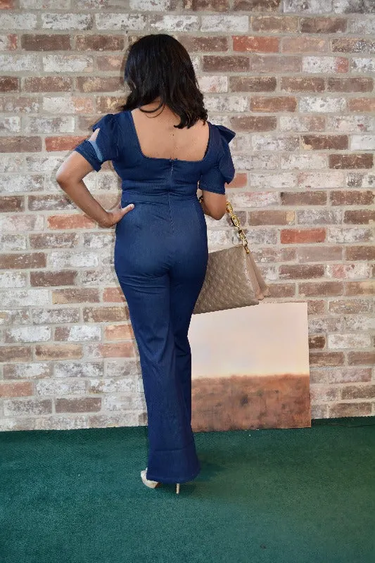 #PRETTY GIRL ROCK DENIM STRETCH FASHION JUMPSUIT
