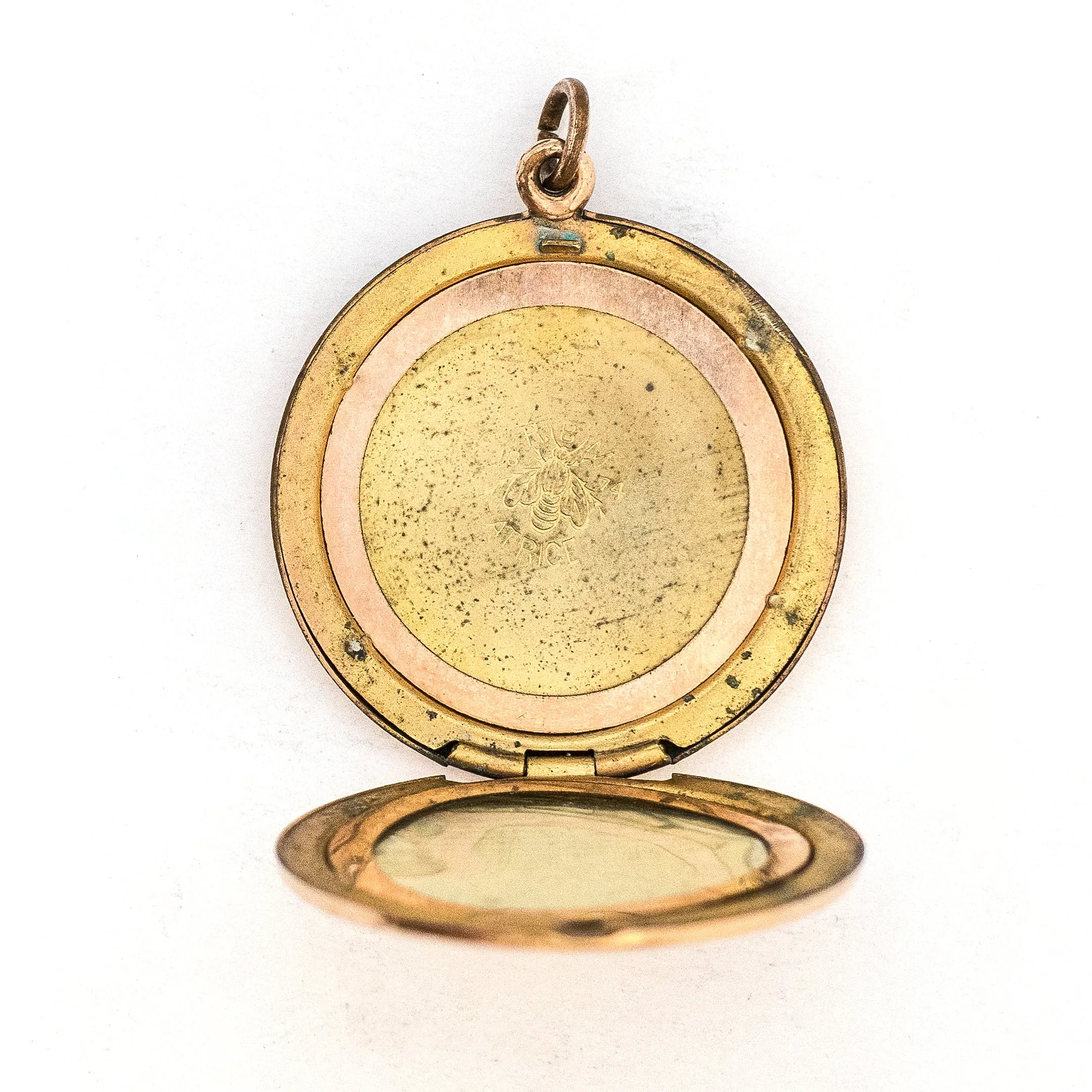 Purple Forget-Me-Not Wreath Antique Locket