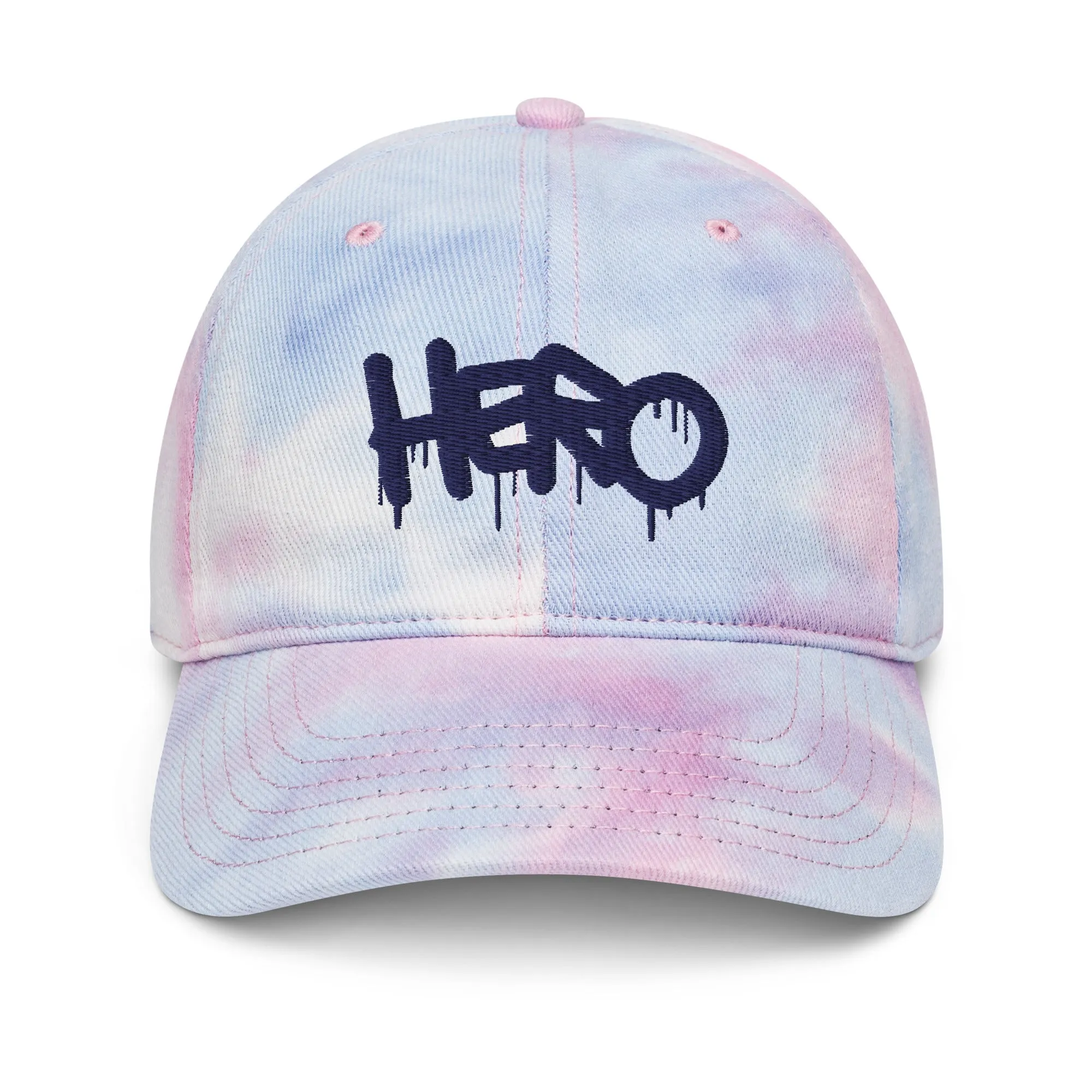 "Hero" Embroidery Tie Dye Hat - Add a Splash of Color to Your Style!