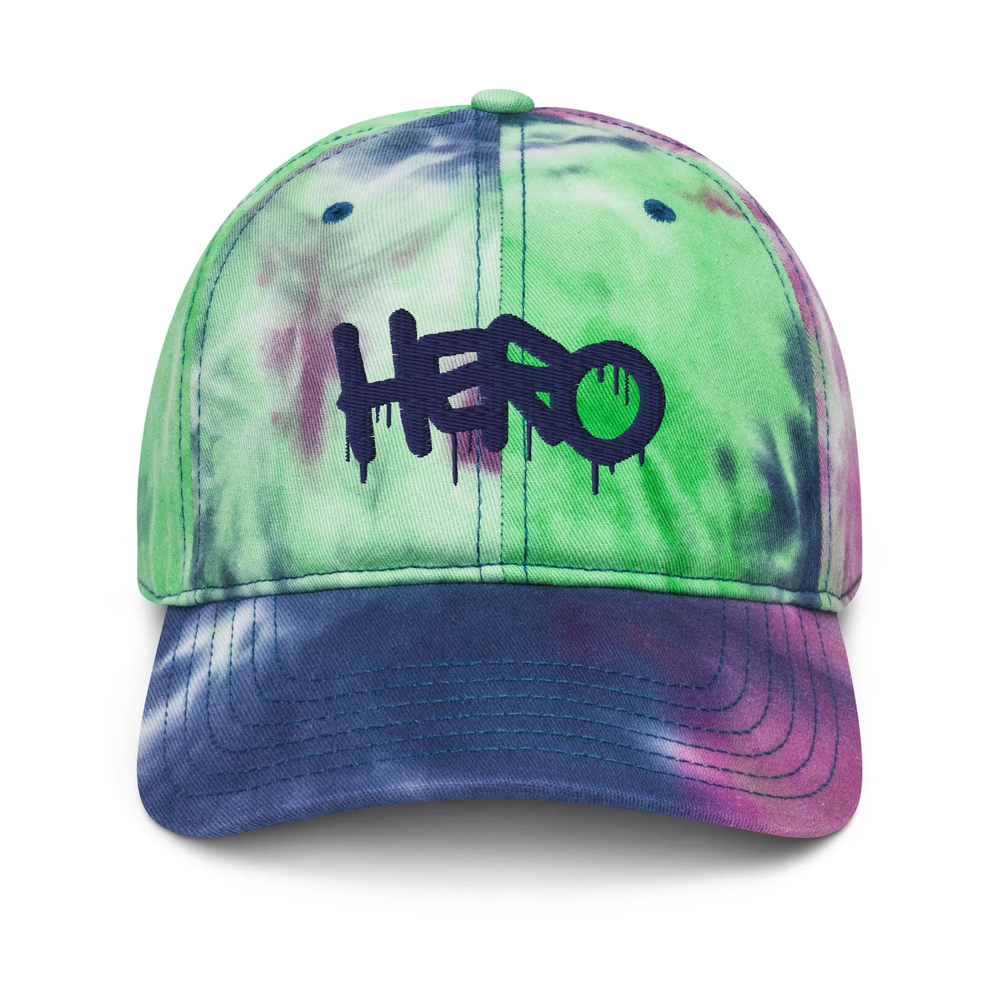 "Hero" Embroidery Tie Dye Hat - Add a Splash of Color to Your Style!
