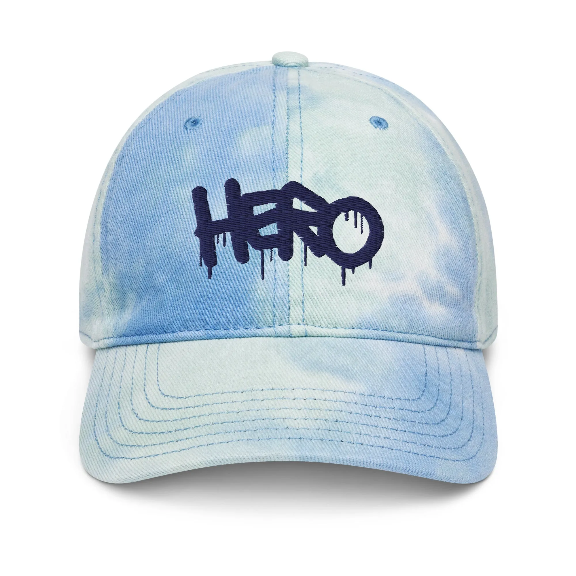 "Hero" Embroidery Tie Dye Hat - Add a Splash of Color to Your Style!