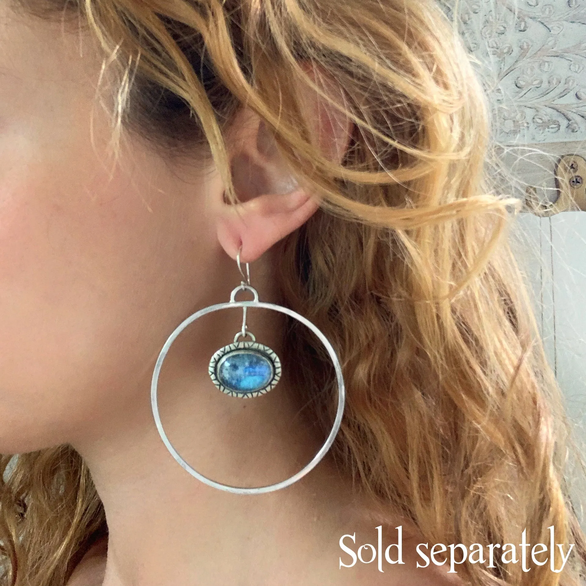 Rainbow moonstone dangle earrings with removable fringe