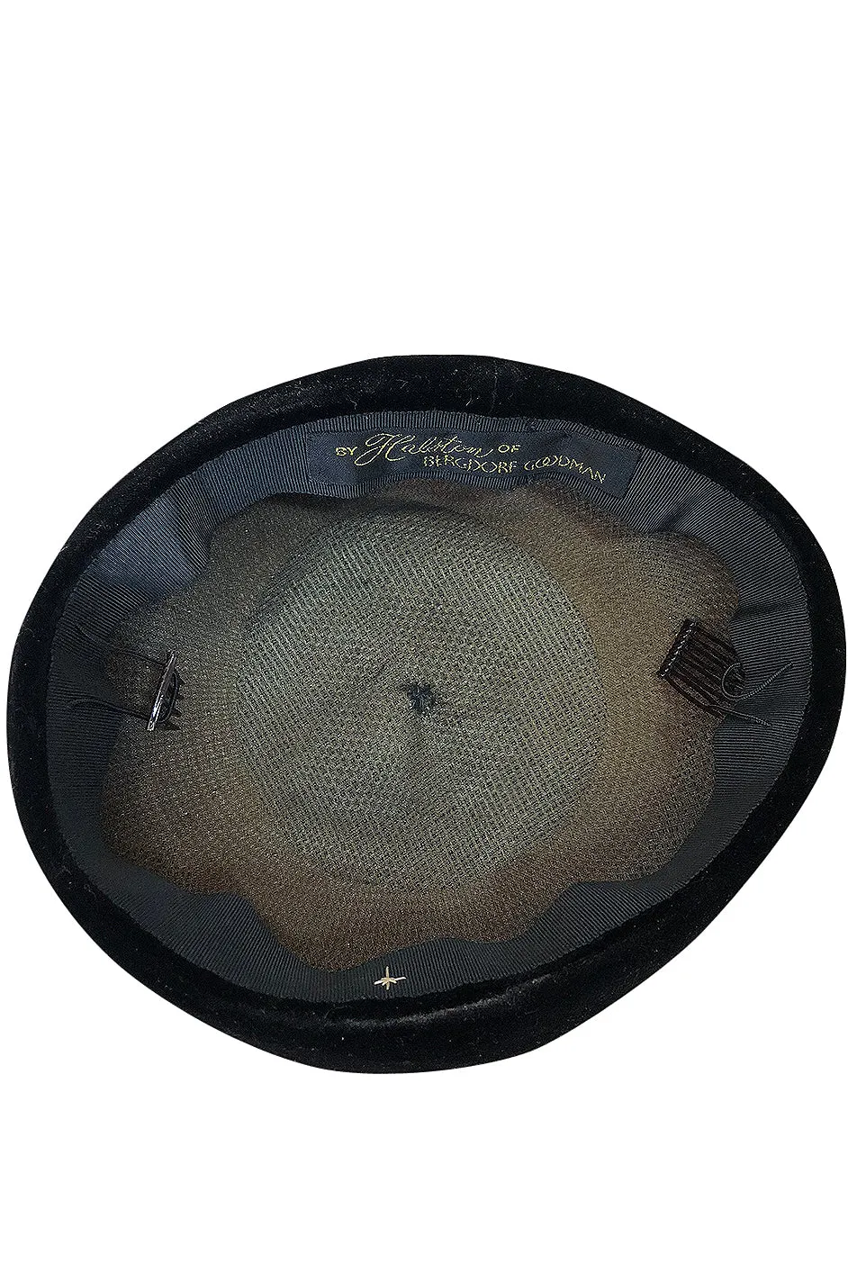 Rare c.1965 Halston for Bergdorf Goodman's Velvet Novelty Hat