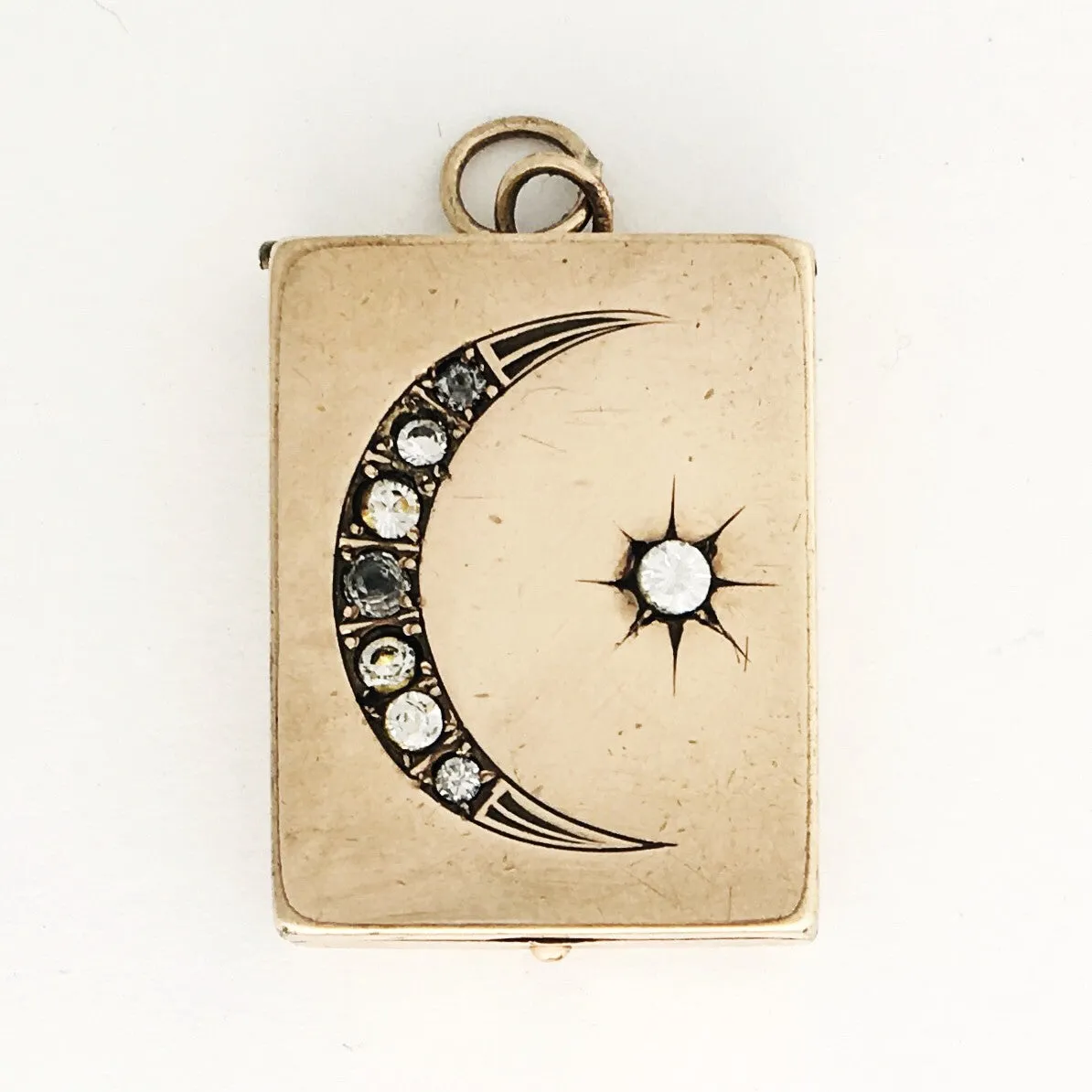 Rectangular Moon & Star Locket