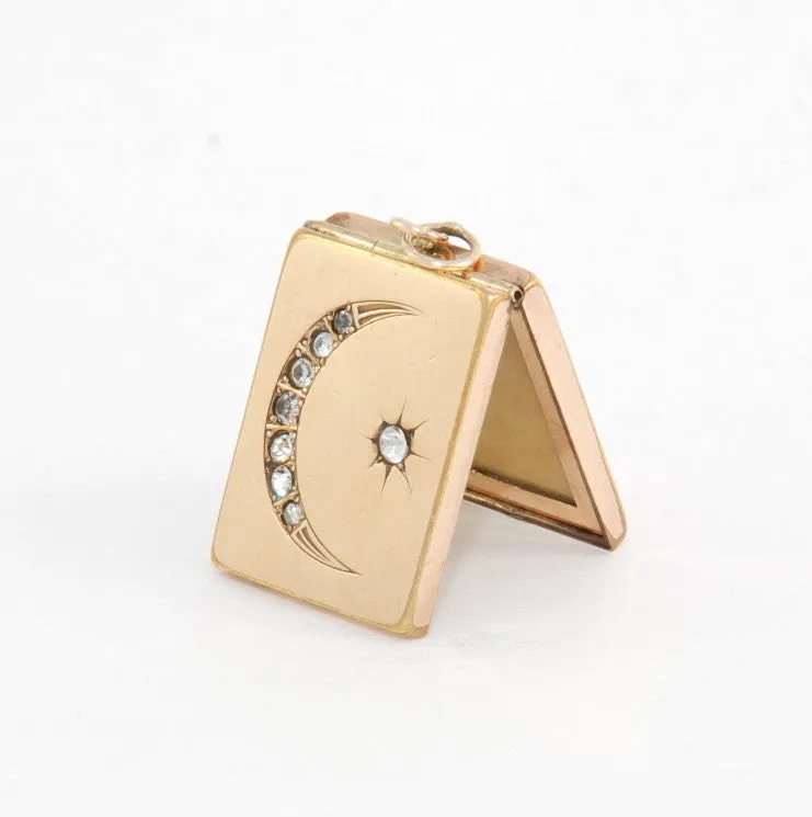 Rectangular Moon & Star Locket