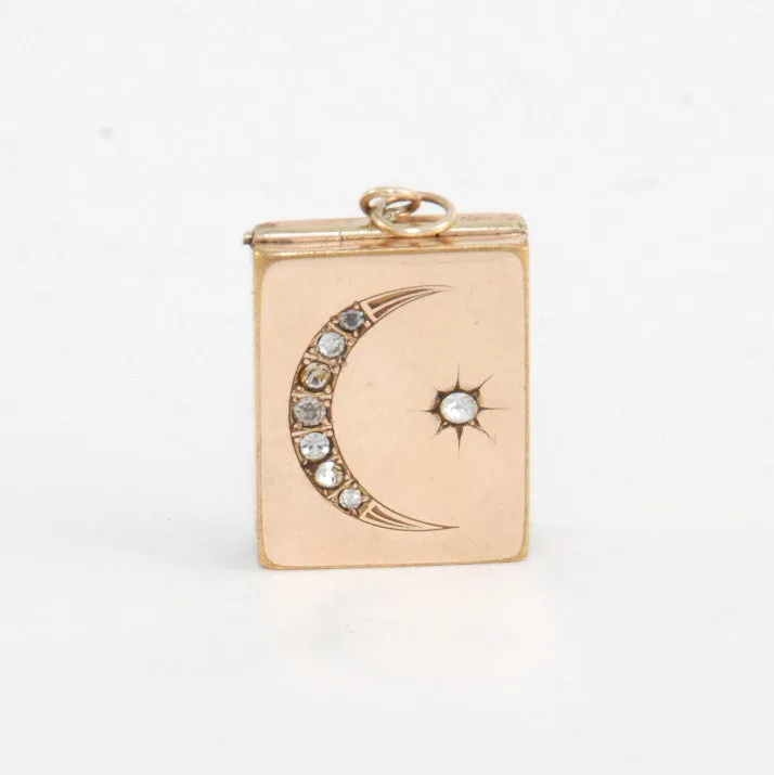 Rectangular Moon & Star Locket