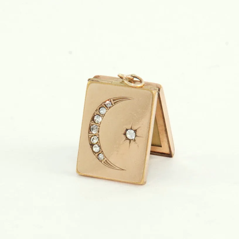 Rectangular Moon & Star Locket