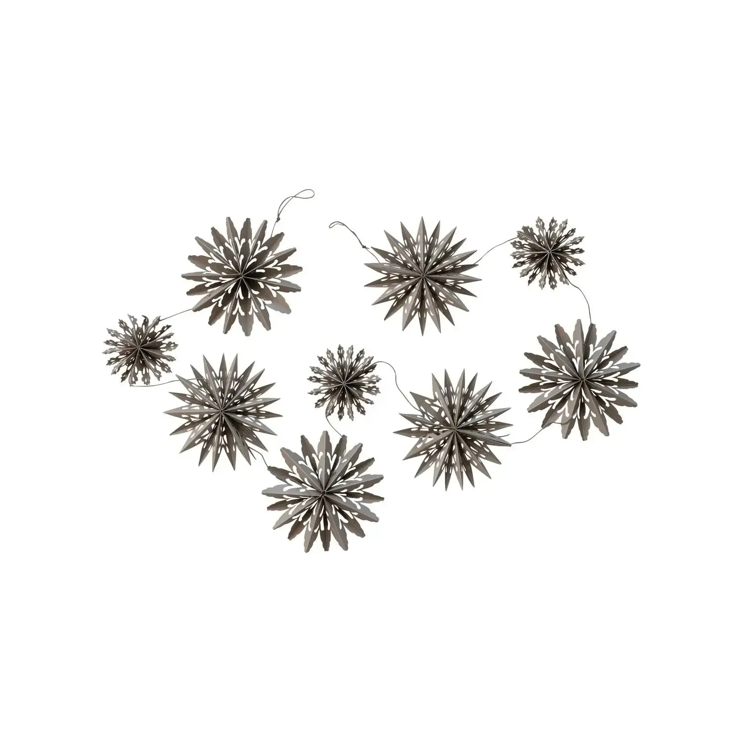 RECYCLED PAPER FOLDING SNOWFLAKE GARLAND