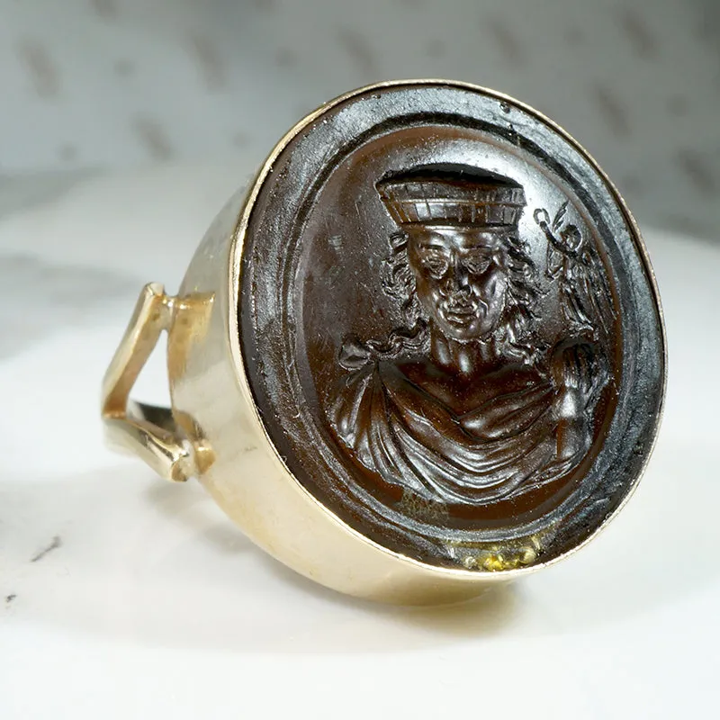 Renaissance Man & Archangel Micheal Intaglio Ring