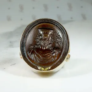 Renaissance Man & Archangel Micheal Intaglio Ring