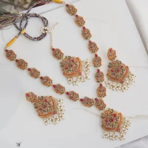 Ruby Navratan Rani Haar Set