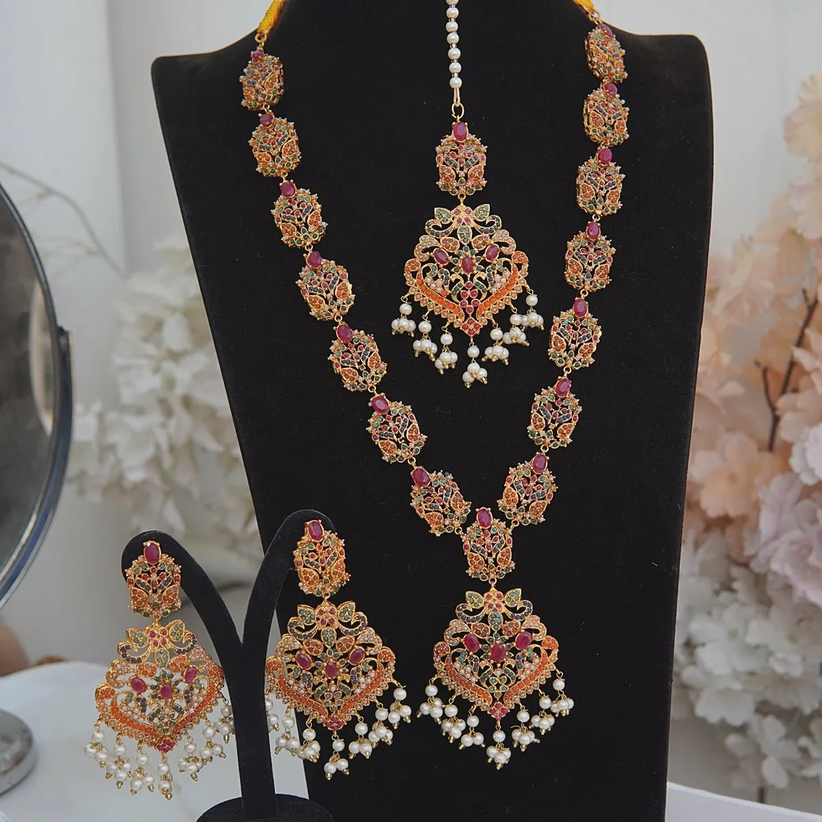 Ruby Navratan Rani Haar Set