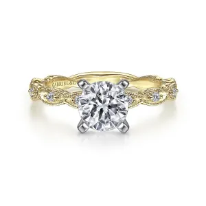 Sadie - 14K Yellow Gold Round Diamond Engagement Ring