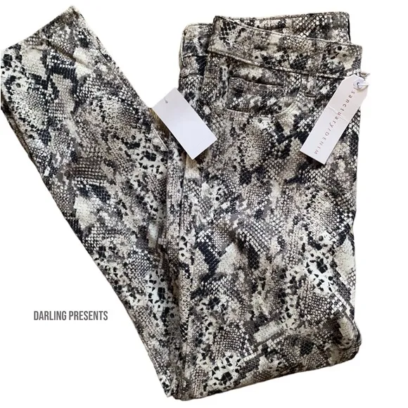 SANCTUARY QUEENSNAKE PRINT HAND CRAFTED JEAN SIZE 29