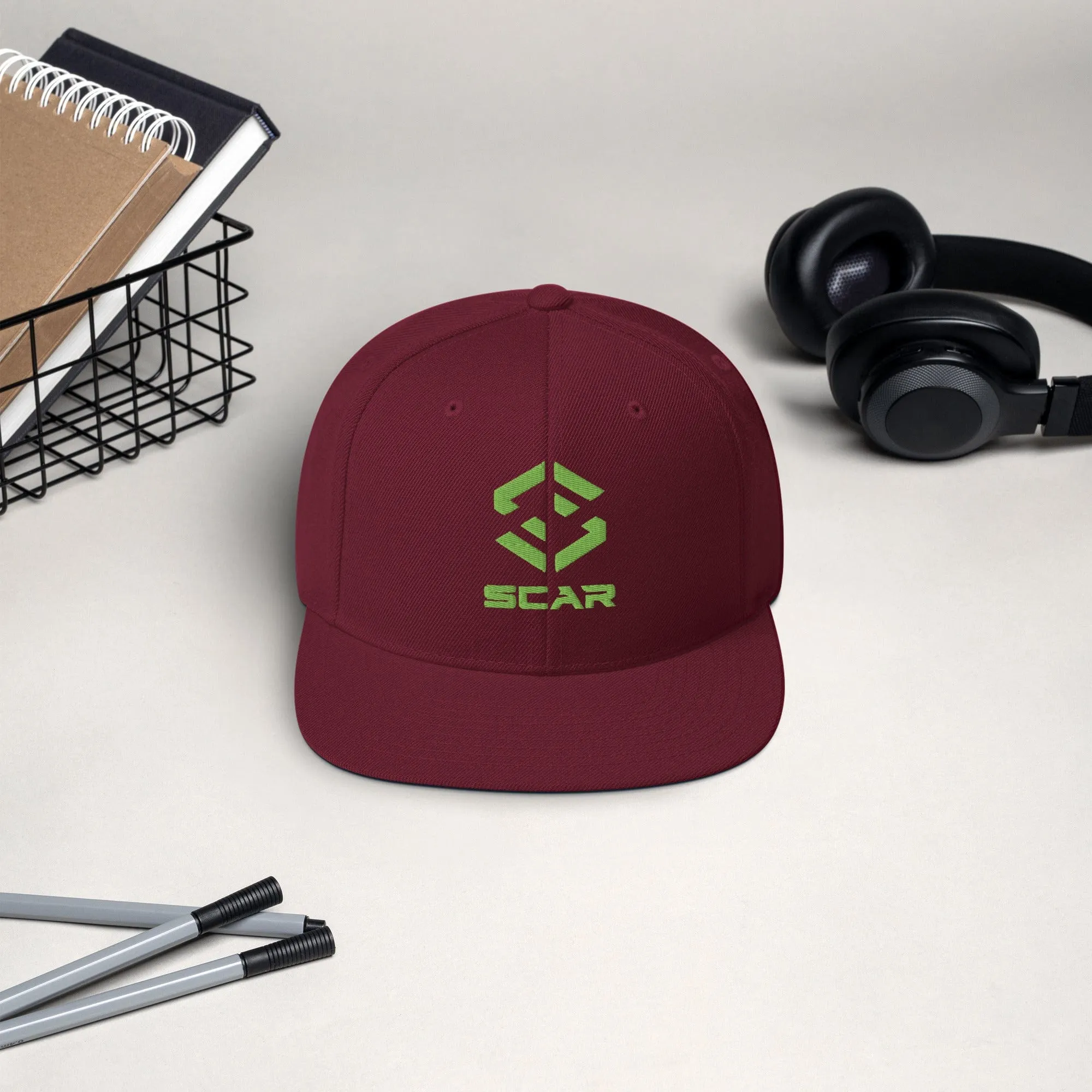 Scar Design Logo Snapback Embroidered Hat