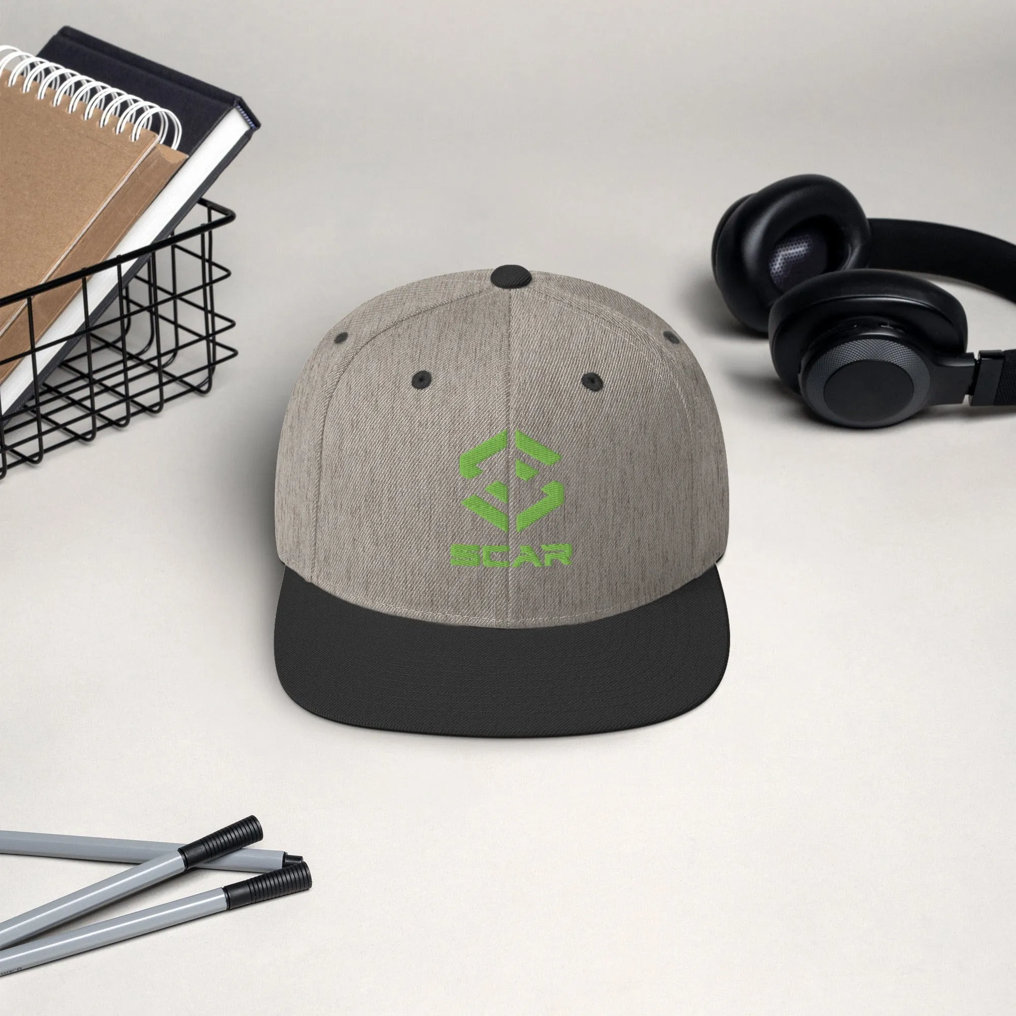 Scar Design Logo Snapback Embroidered Hat