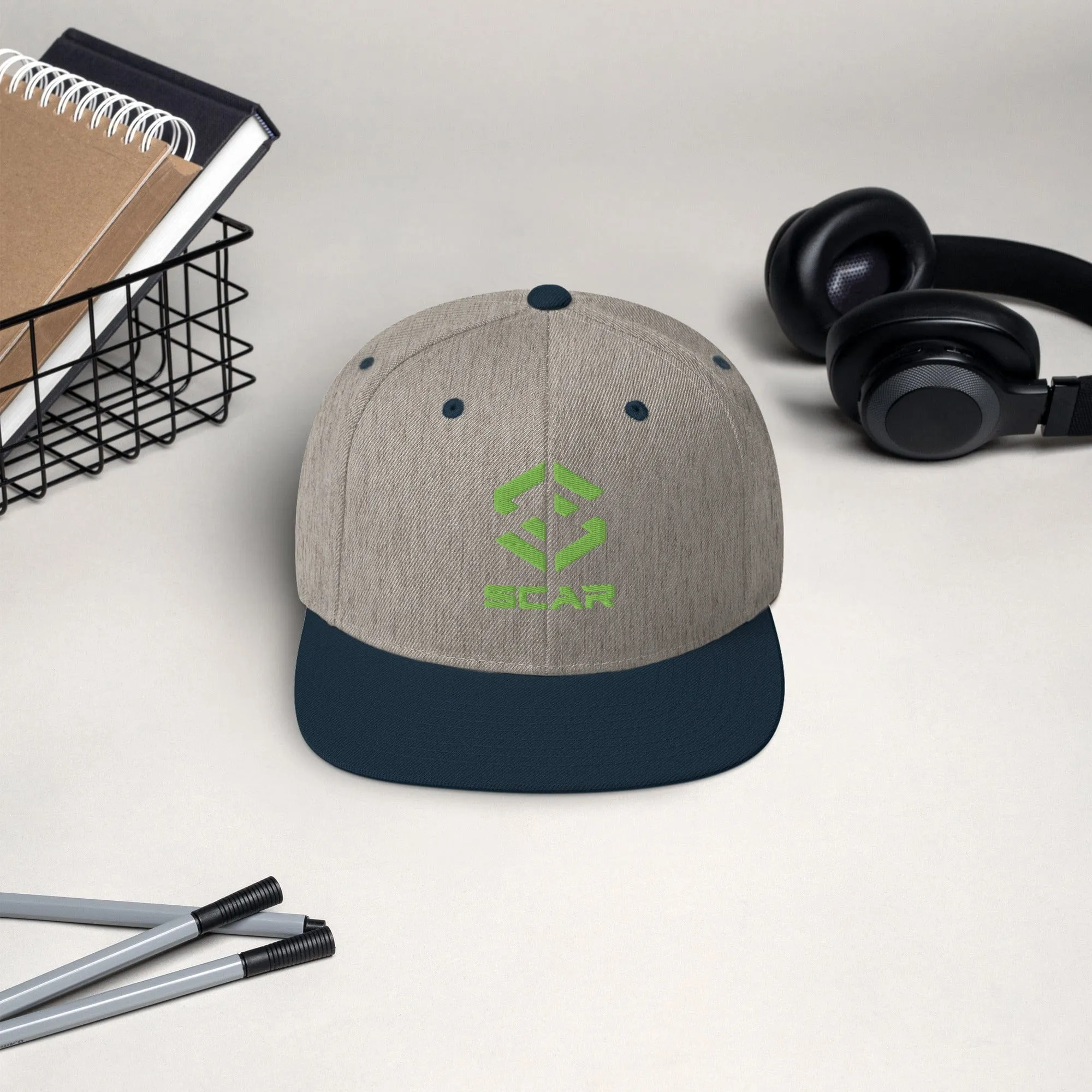 Scar Design Logo Snapback Embroidered Hat