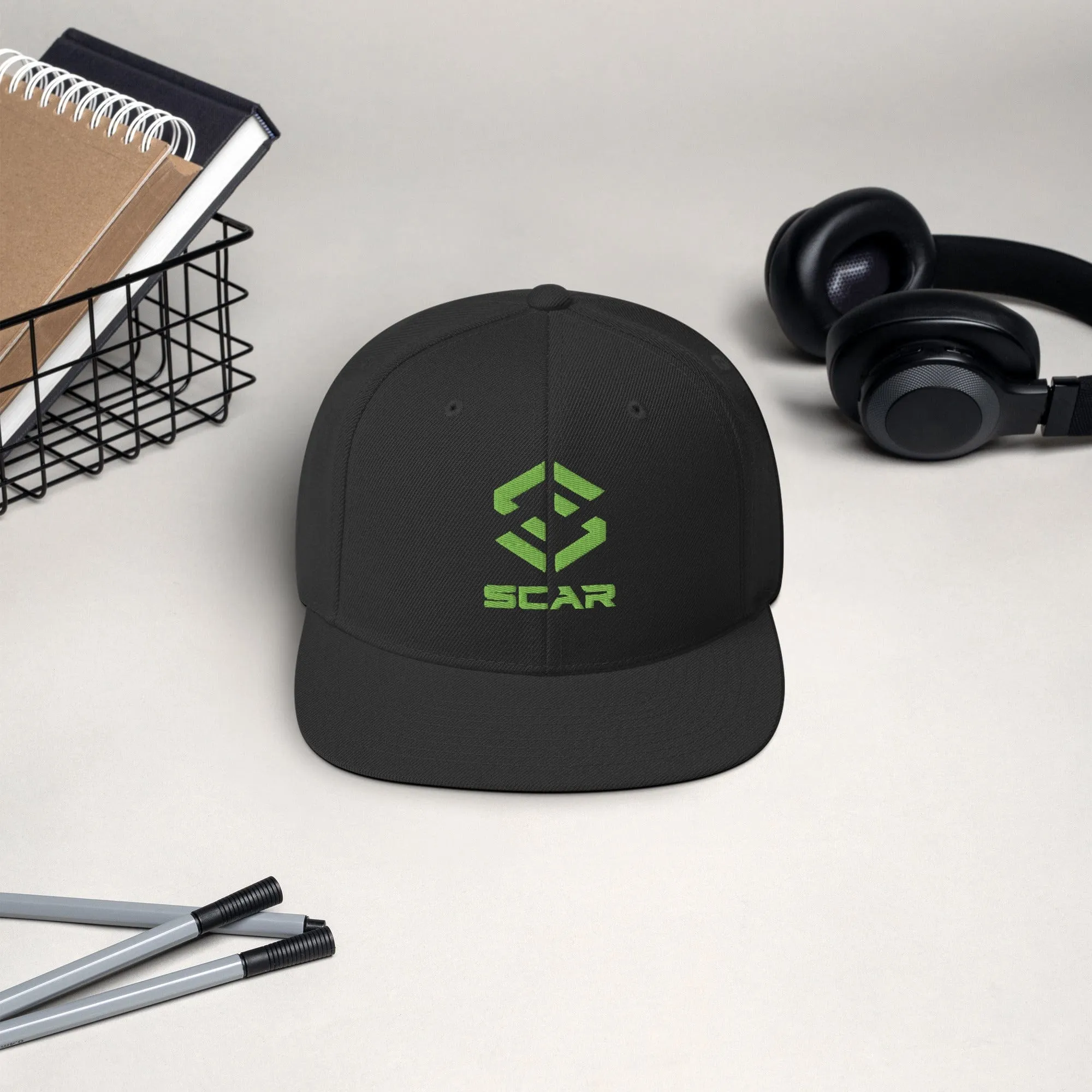 Scar Design Logo Snapback Embroidered Hat