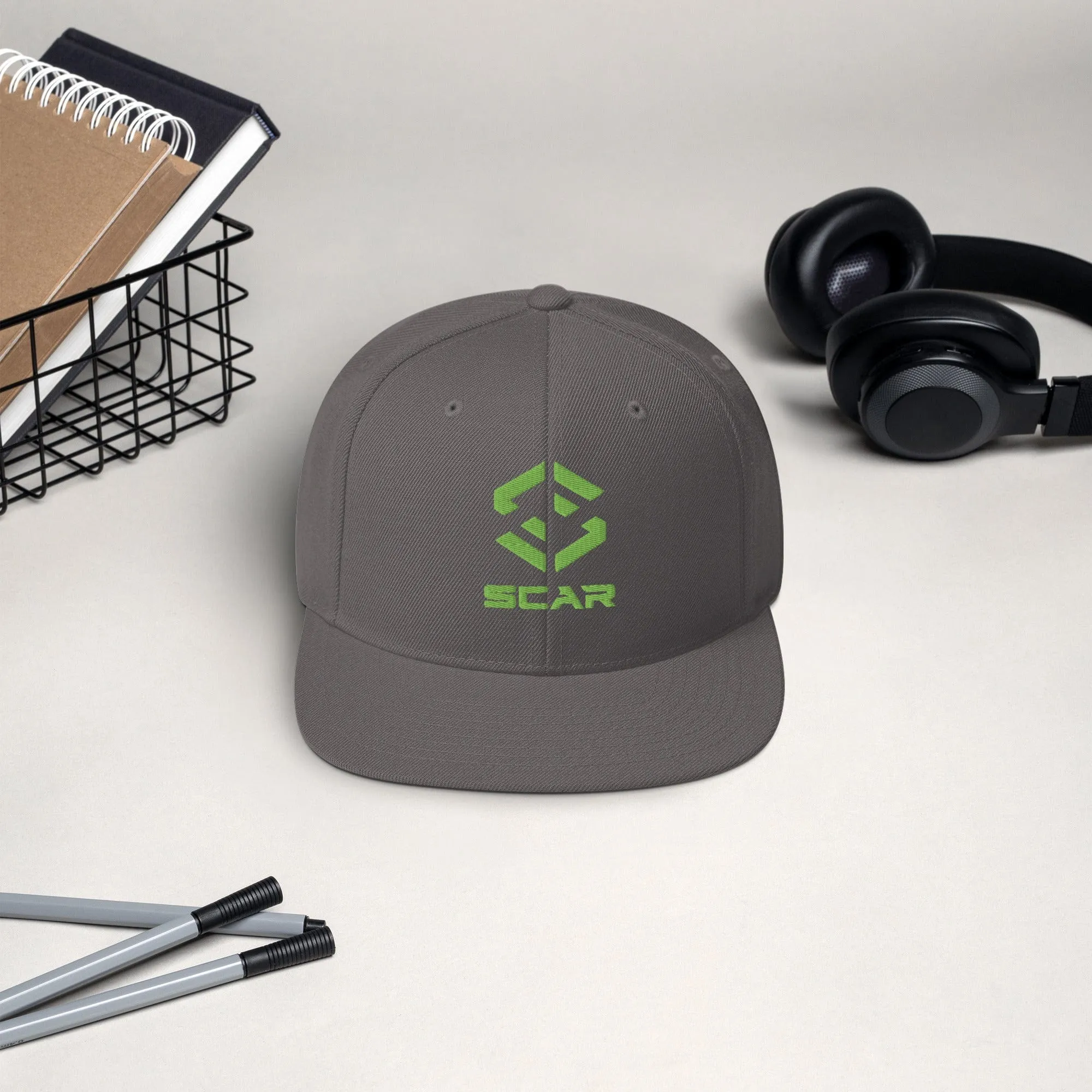 Scar Design Logo Snapback Embroidered Hat