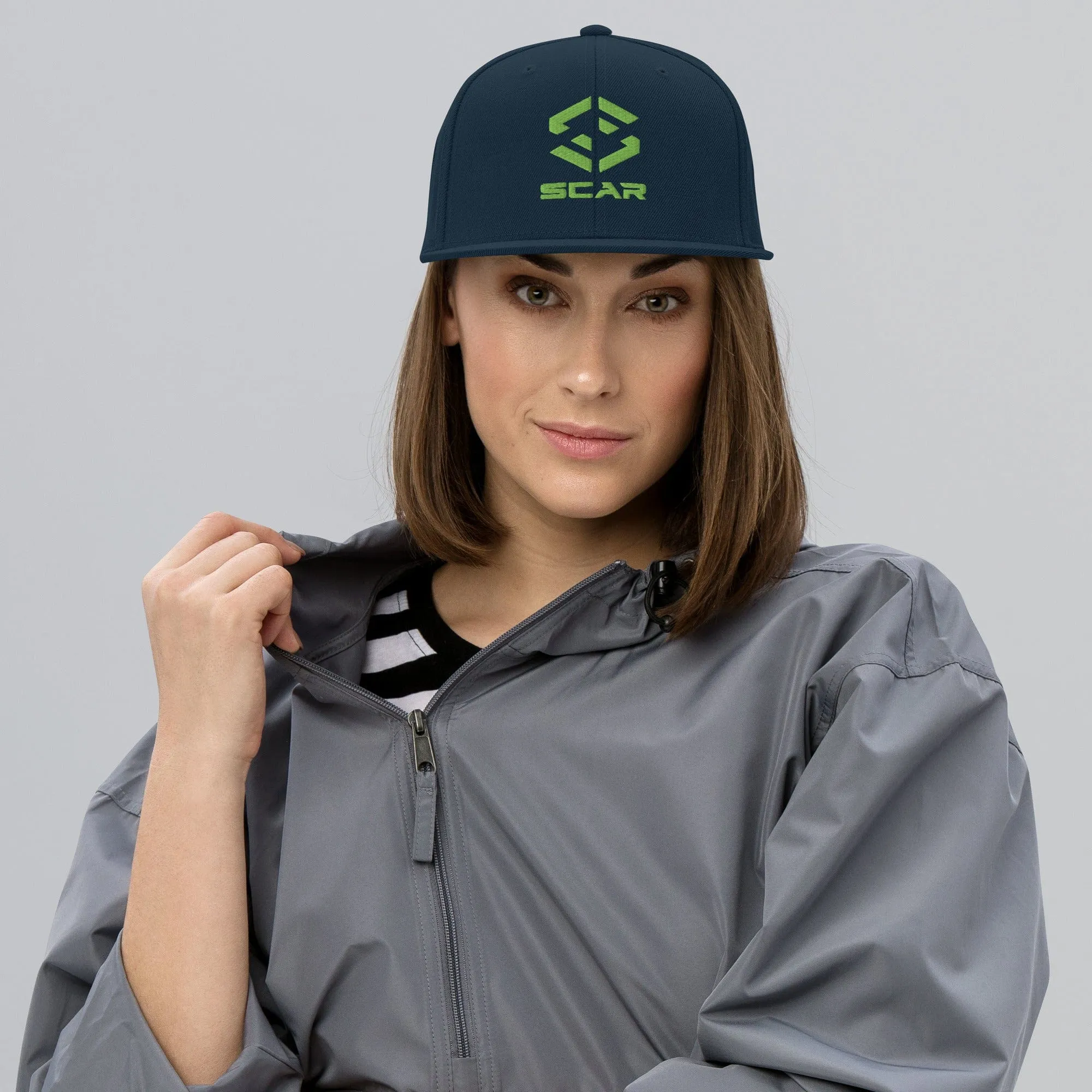 Scar Design Logo Snapback Embroidered Hat