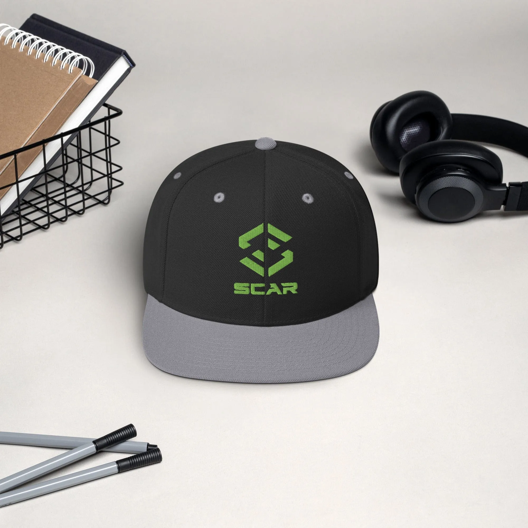 Scar Design Logo Snapback Embroidered Hat