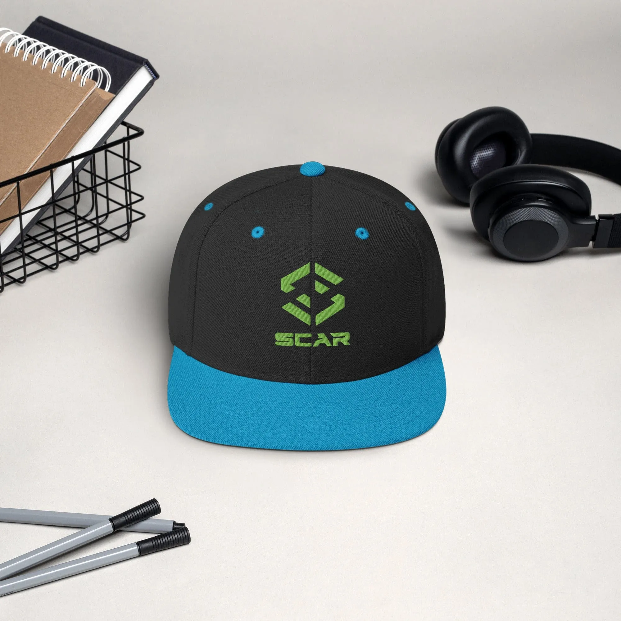 Scar Design Logo Snapback Embroidered Hat