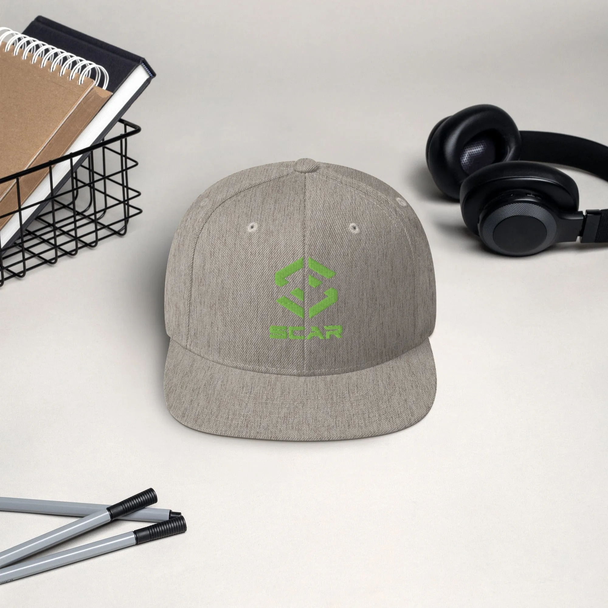 Scar Design Logo Snapback Embroidered Hat