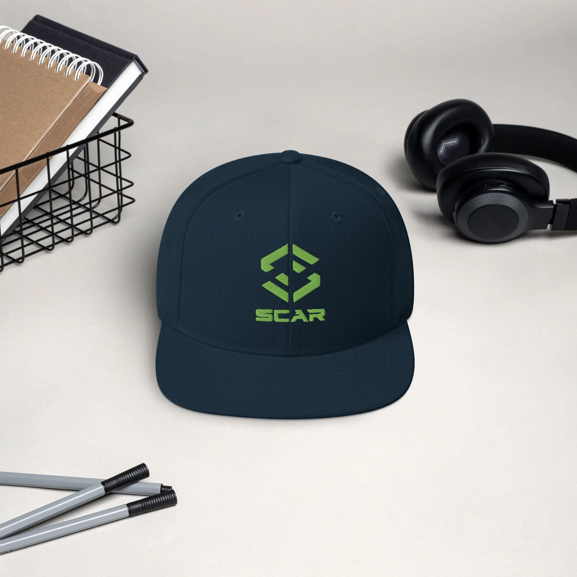 Scar Design Logo Snapback Embroidered Hat