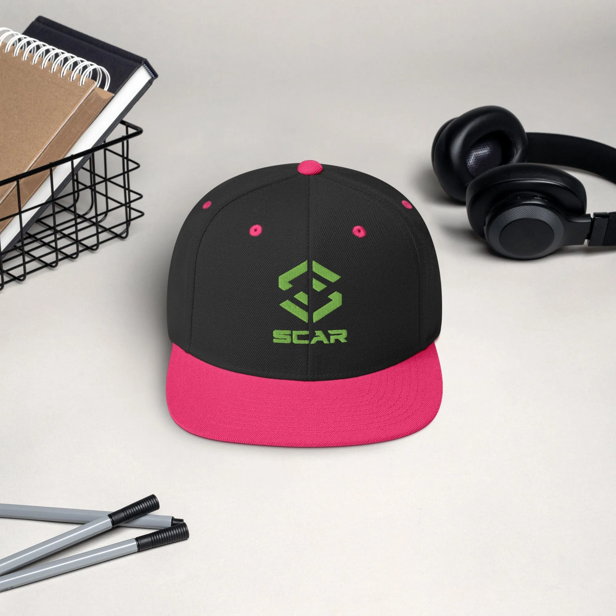 Scar Design Logo Snapback Embroidered Hat