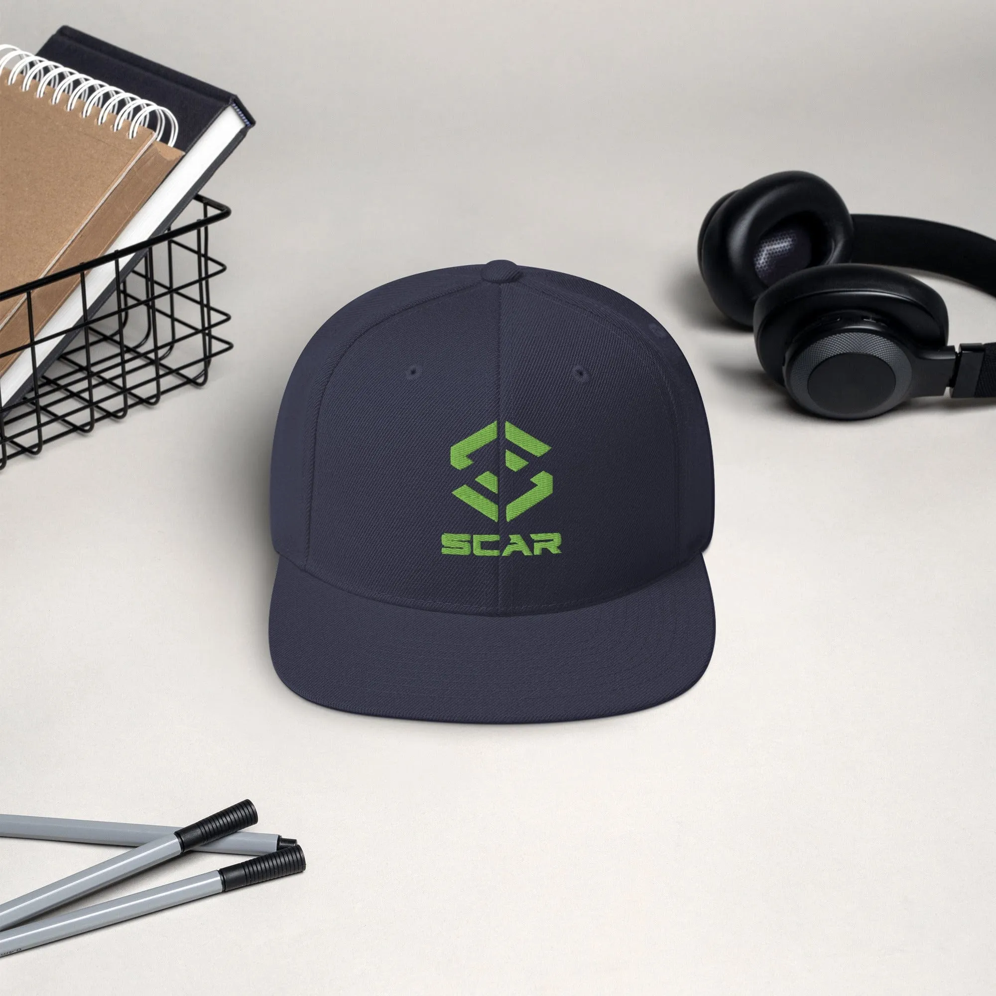 Scar Design Logo Snapback Embroidered Hat