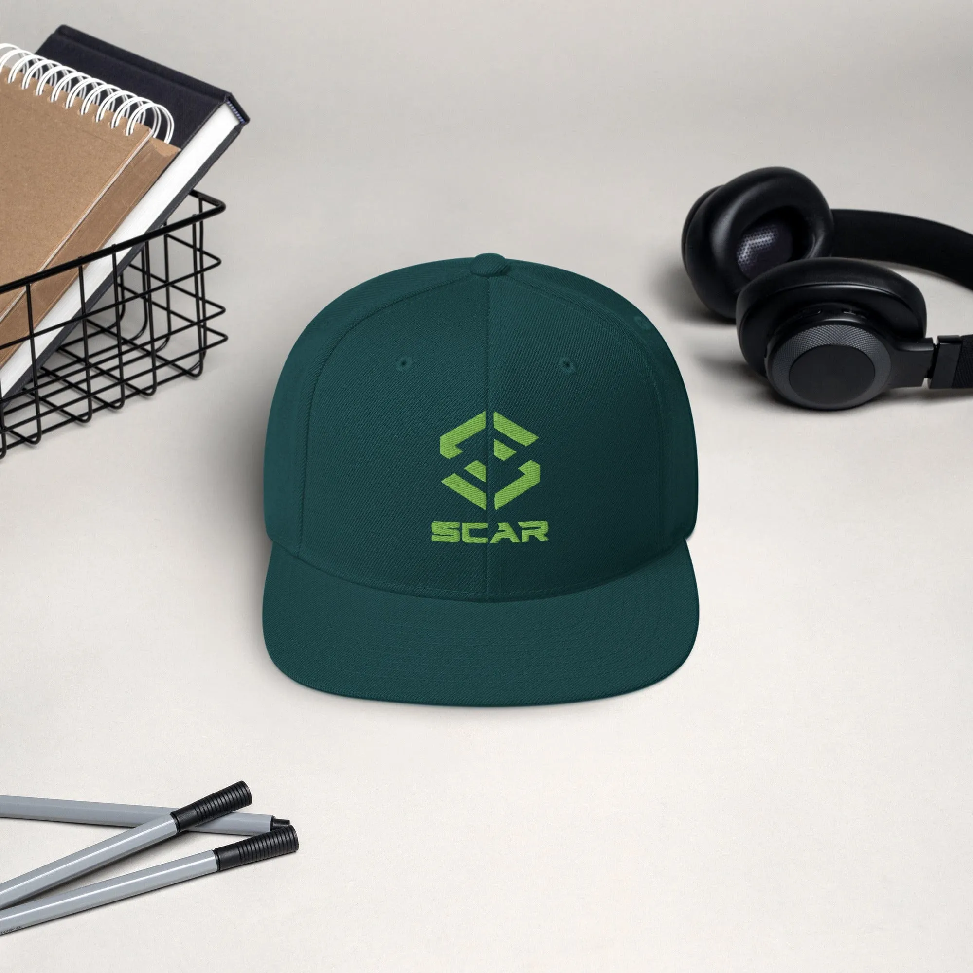 Scar Design Logo Snapback Embroidered Hat