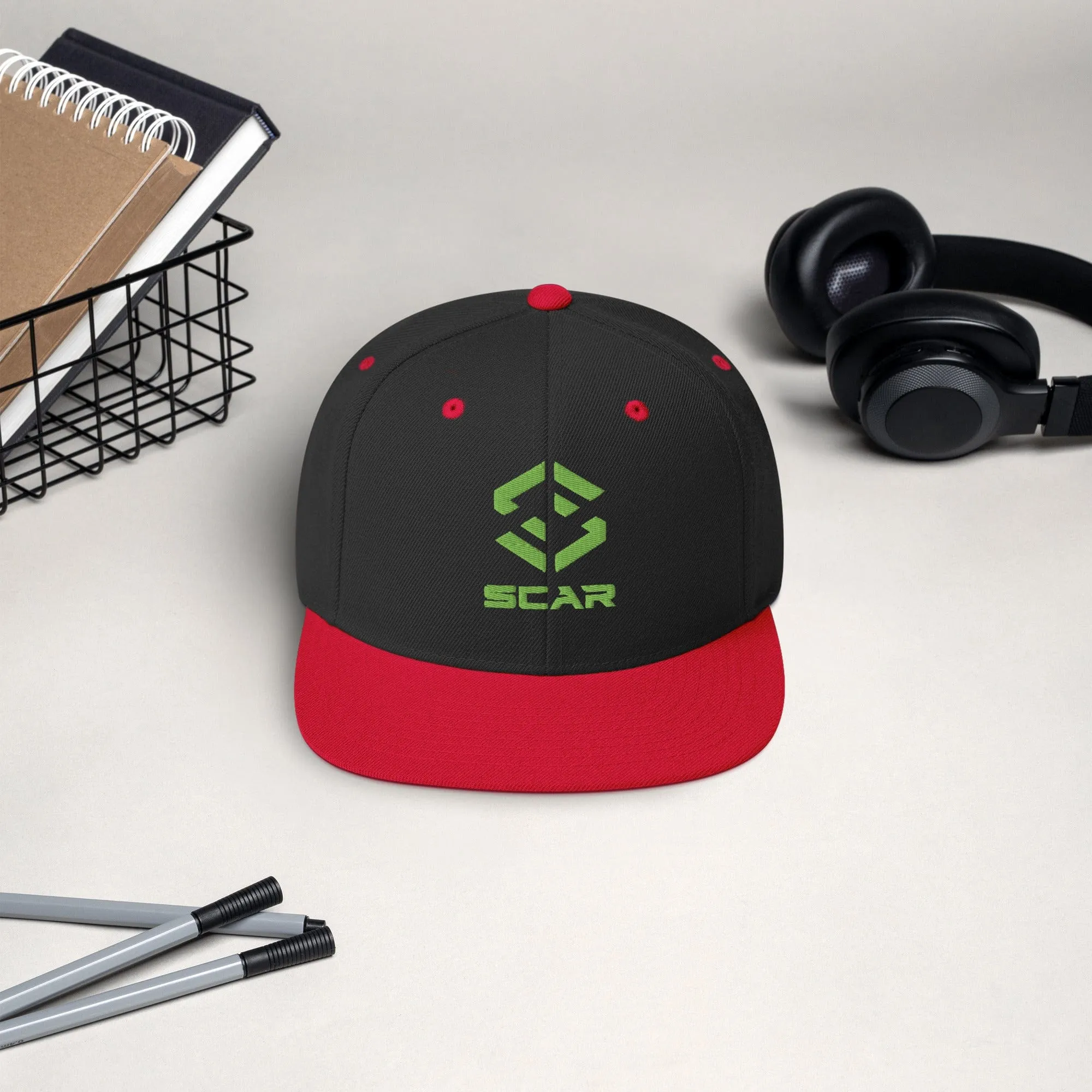 Scar Design Logo Snapback Embroidered Hat