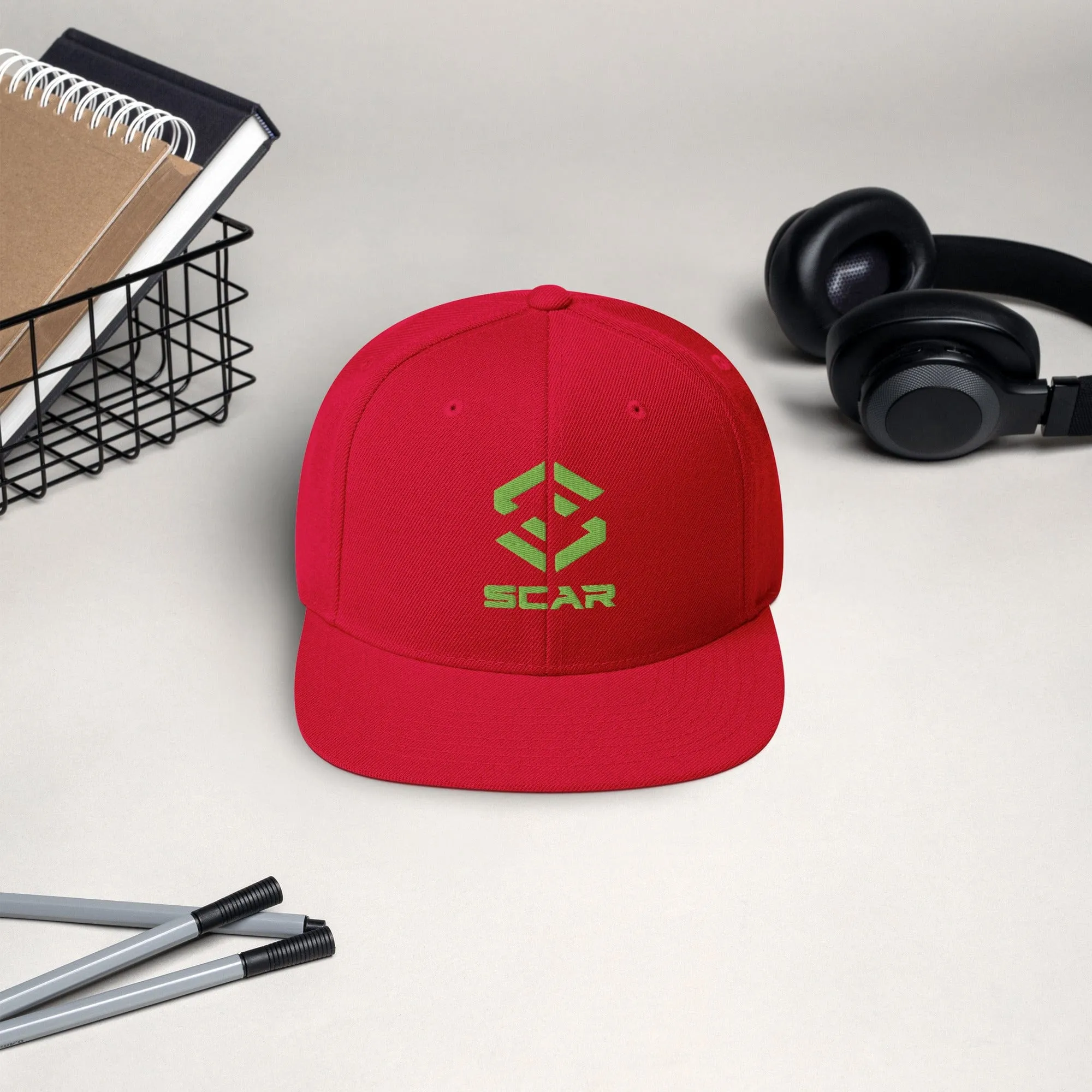 Scar Design Logo Snapback Embroidered Hat