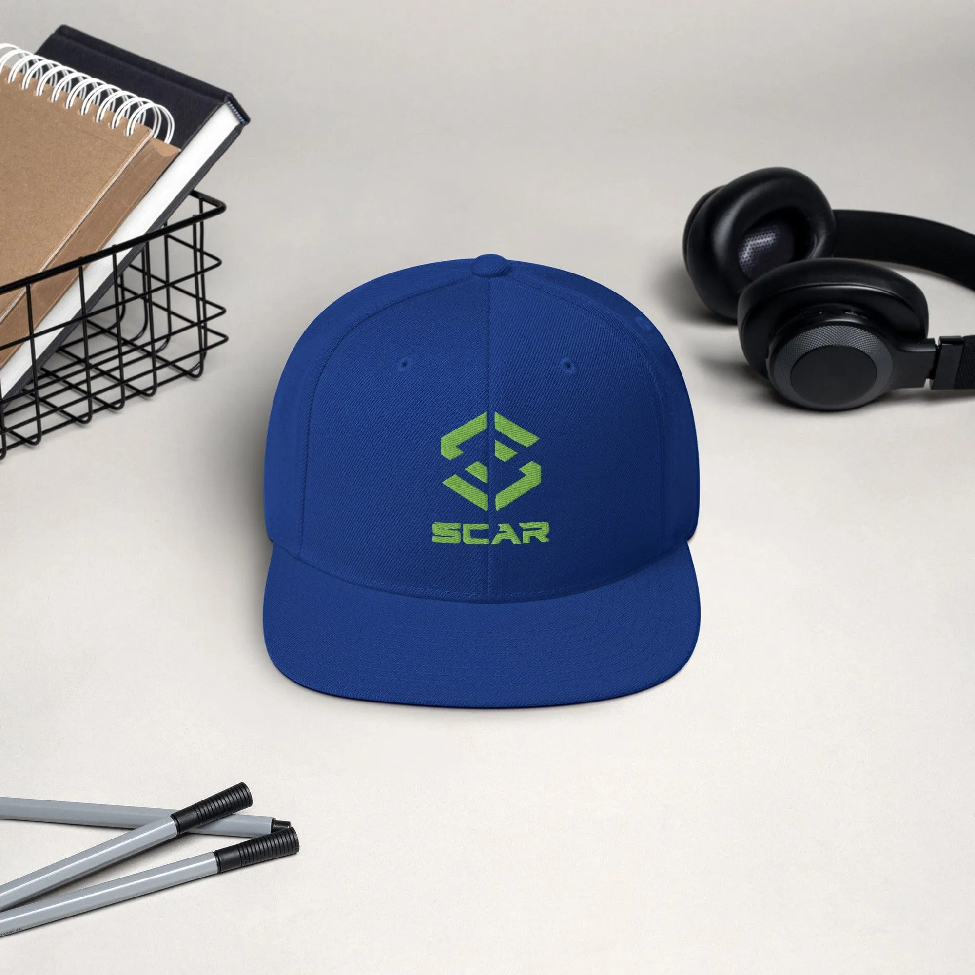 Scar Design Logo Snapback Embroidered Hat