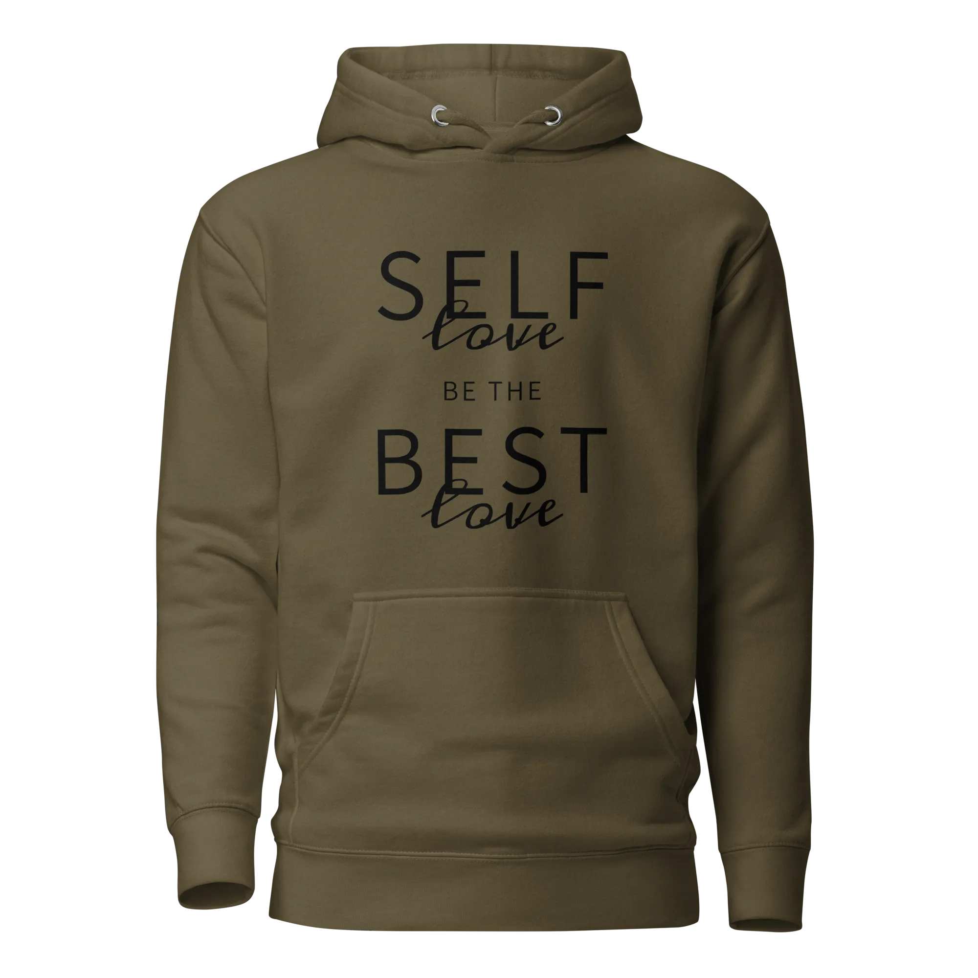 Self-Love Best-Love Unisex Hoodie Black Print on Solid Colors ***CHOOSE HOODIE COLOR***
