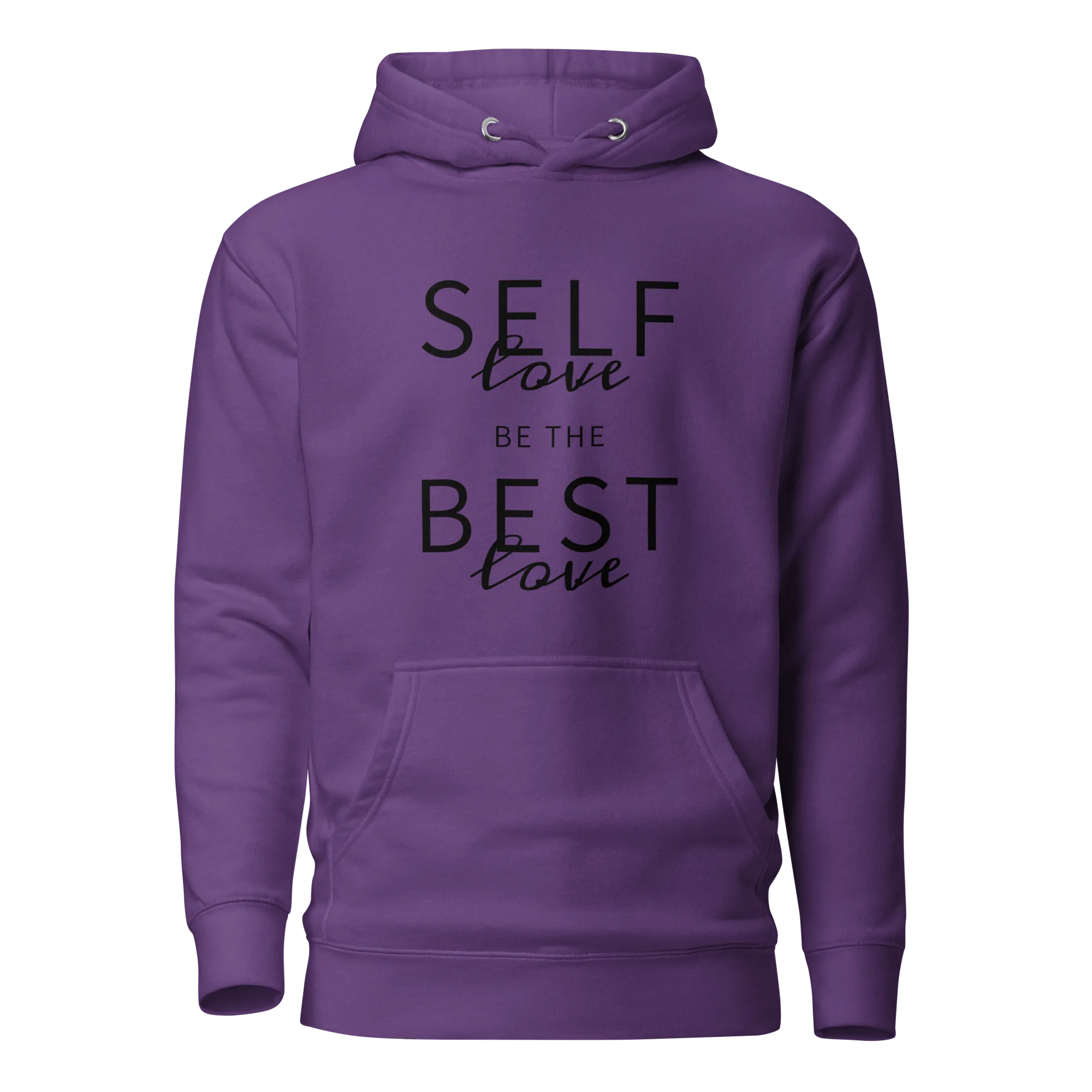 Self-Love Best-Love Unisex Hoodie Black Print on Solid Colors ***CHOOSE HOODIE COLOR***